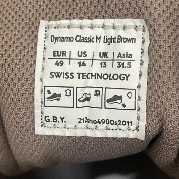 Joya Dynamo Classic M SR White Str 43 Light Brown Wlk Comfort Shoe Mens Size 14 - Picture 8 of 8